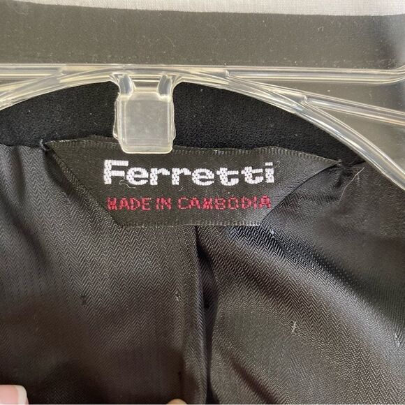 Ferretti Uomo Black Suit Jacket Blazer Wool Men’s 44S Sports Coat - Picture 2 of 16